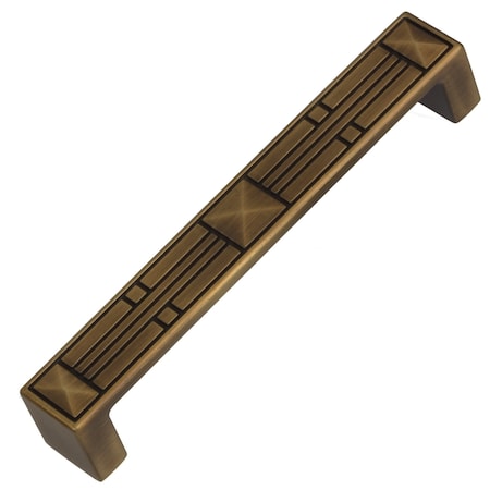 Gliderite Hardware 5 in. Center to Center Antique Brass Rectangular Cabinet Pull , 5PK 81929-AB-5